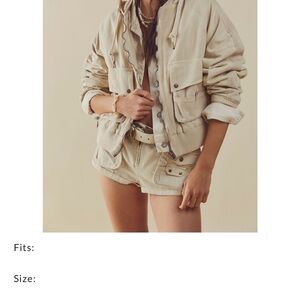 Free People Cream Utility Jacket